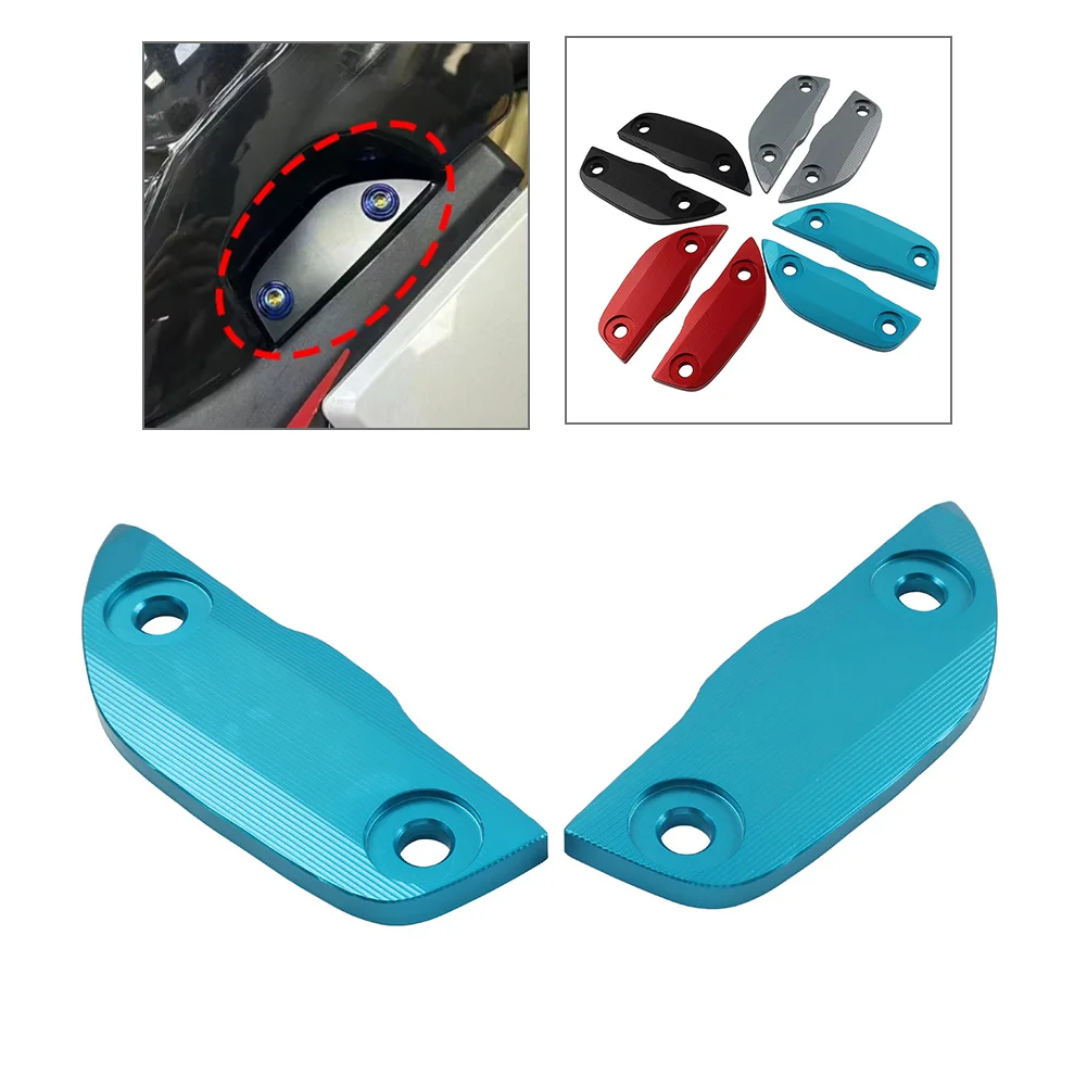 1Pair Motorbike Mirror Delete Blank Block Off Base Plate Decorative Cover Aluminum For CFMOTO 450SR 2022 2023 2024 2025