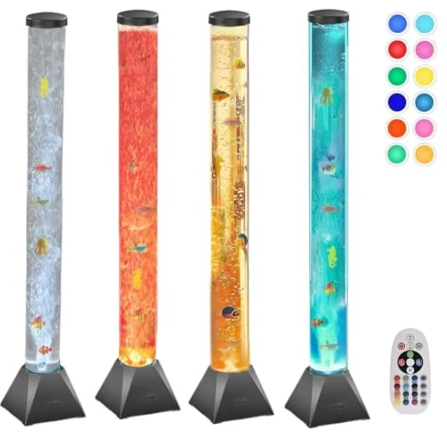 

Sensory Bubble Tube Lamp with Floating Bubbles - Calming LED Water Light for Autism ADHD Anxiety Relief - Relaxing Night Light