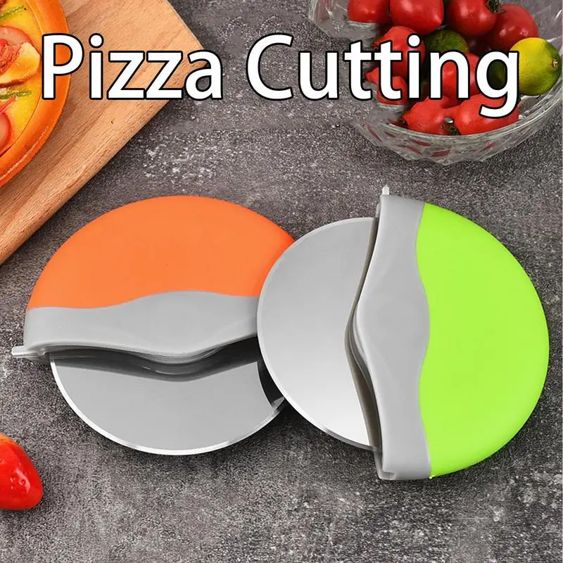 Stainless Steel Roller Cutter Multi-purpose Pizza Cake Dough Slicing Tool Baking Kitchen Accessories with Sharp Blade Wheel