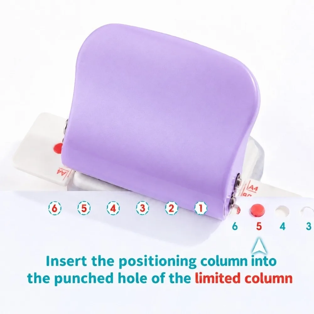 Multi Holes Mini Hole Puncher Light Weight Handheld Hole Punch Machine Small Size Portable Loose Leaf Punch DIY Craft Project