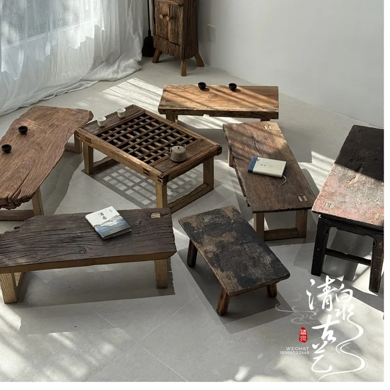 For Wabi Sanfeng solid wood bay window, Kang Ji B & B balcony, low table indoor household tatami coffee table