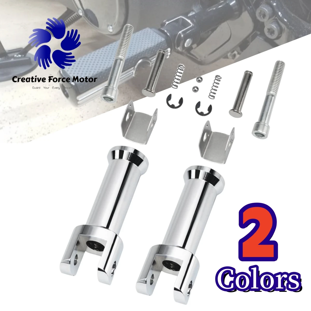 

14x Motorcycle Rear Passenger FootPegs Support Mount Kit For Harley Street Heritage Breakout Low Rider Sport Glide Fat Boy 18-24