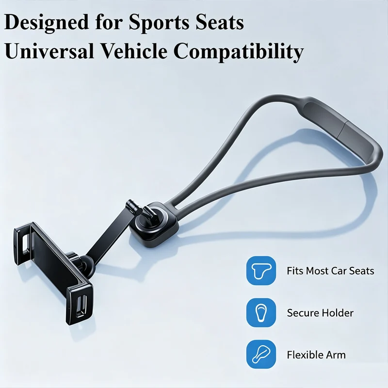 Soporte para tablet en el reposacabezas del asiento trasero del coche, compatible con iPad, universal, flexible y con ro