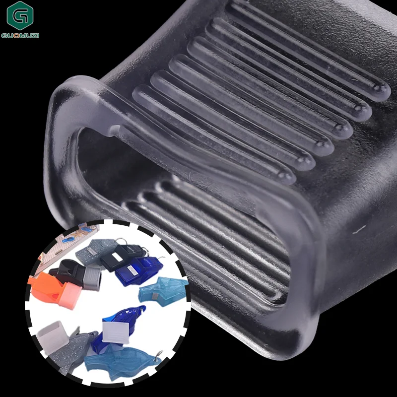 10Pcs Rubber Referee Whistle Cover Transparent White Whistle Cushioned Mouth Grip Soccer Referee Whistle Protective Accessories