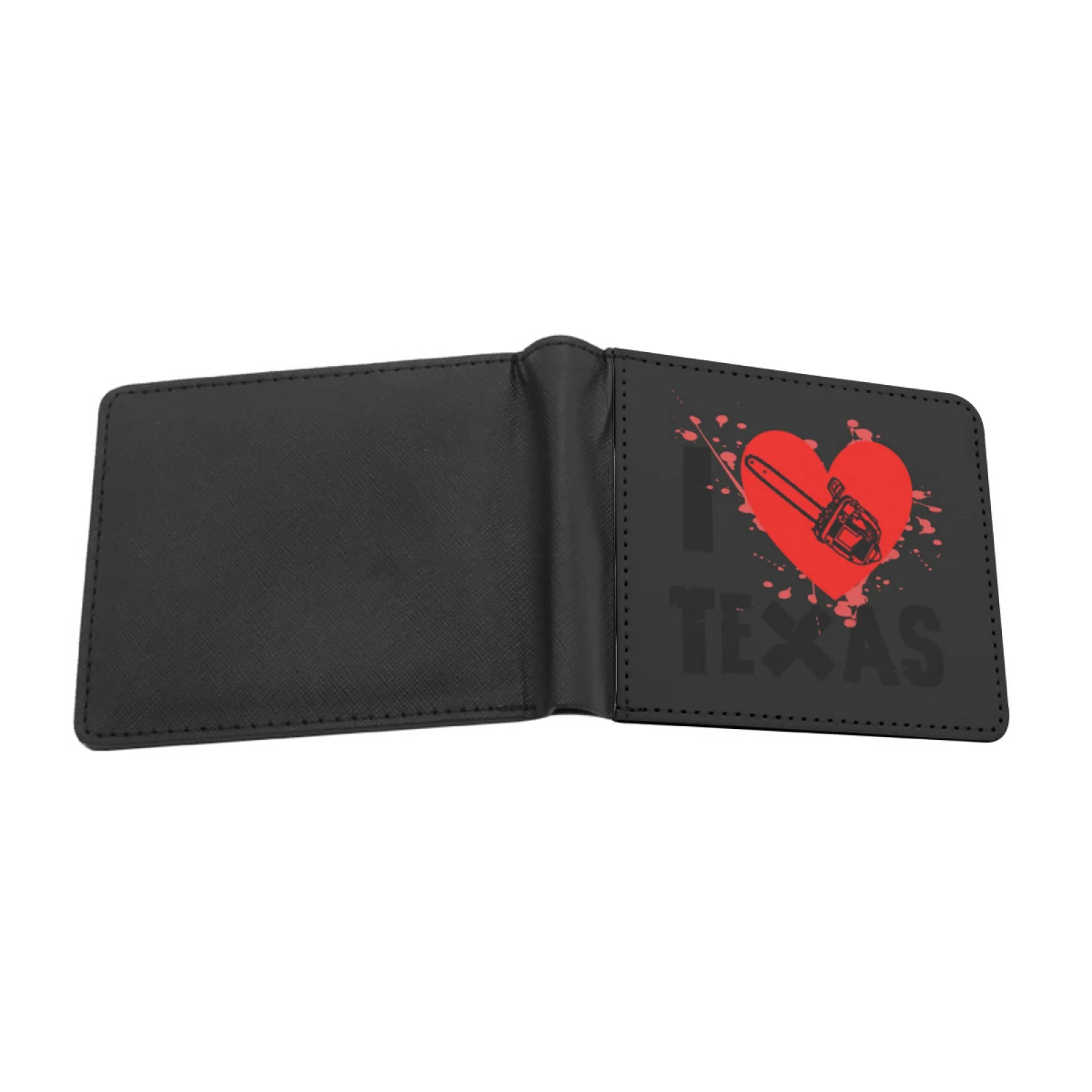 I Love Texas Chainsaw New Men's Wallet Short Fashion Pu Leather Wallet Multi Card Wallet Horror Texas Chainsaw Leatherface