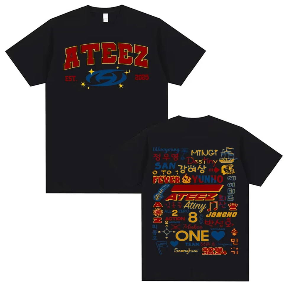 Kpop Ateez 2026 World Tour in Your Fantasy Merch T Shirts Men