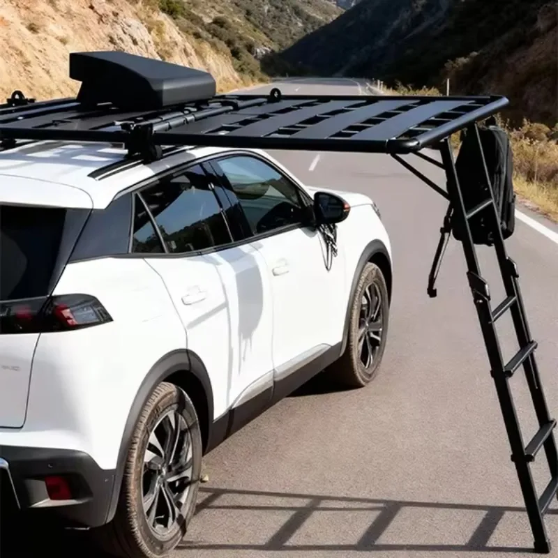 Automobile camping multi-functional roof platform accelerates the opening of the general  roof platform with adjustment ladder