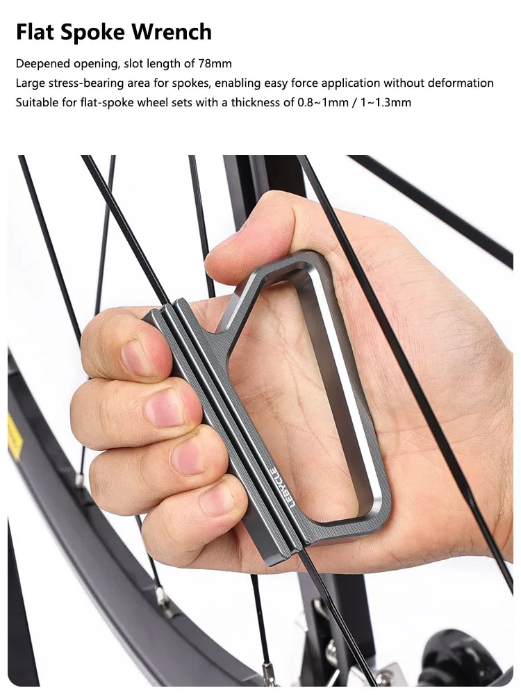 

Flat Spoke Holding Wrench for Bicycles - Road Bike Straight-Pull Hub Wheel Set Truing & Correction Tool