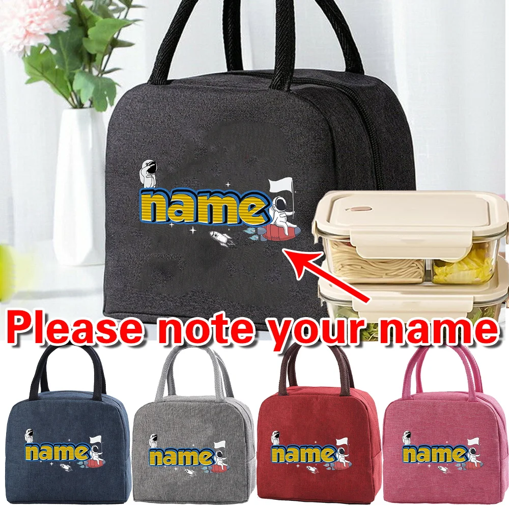 تخصيص اسم معزول قماش الغداء حقيبة معزول الغذاء الثلاجة علب الاغذية نزهة الغذاء حقيبة سلسلة نمط الموضة #1