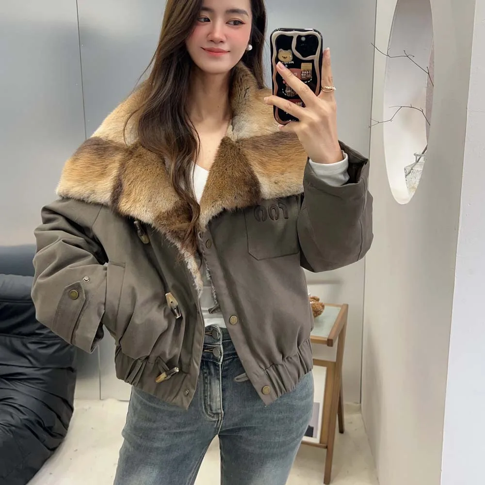 

Лидер продаж 2025 года, модные женские зимние парки, куртка на гусином пуху, верхняя одежда, женские пальто, куртки-пуховики