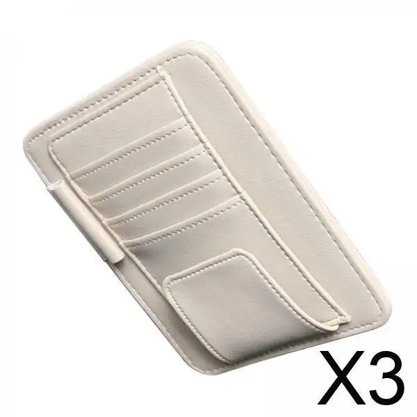 

Автомобильный солнцезащитный козырек-органайзер из искусственной кожи, держатель для очков, несколько карманов, зажимы для билетов, аксессуары для хранения для Byd Atto 3