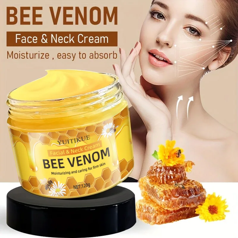 YUITIKUE 120g Bee Venom Face & Neck Cream, Hydrating Smooth Firming, Topspin Lift Delicacy Skin Care - view 4