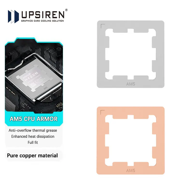 UPSIREN AMD AM5 CPU Heat Spreaders Protective Armor Anti-Leakage Thermal Paste for Enhanced Cooling And Motherboard Protection