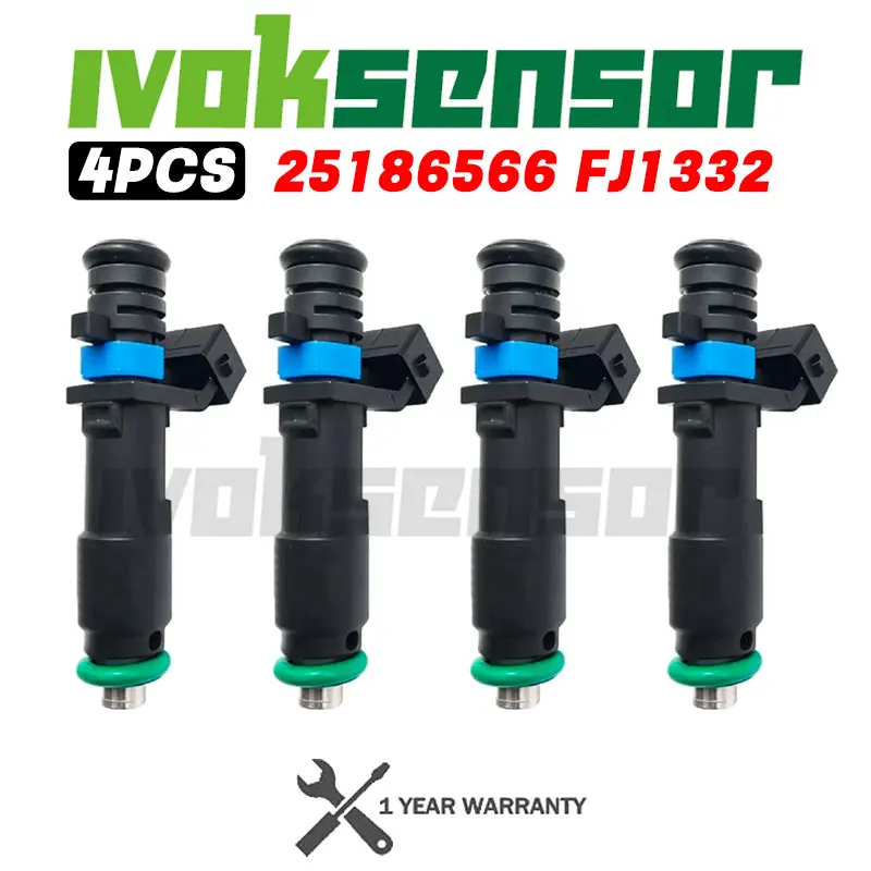 

4 шт. 25186566 Новая топливная форсунка для Chevrolet Sail 1.2 Aveo 1.2 Spark 1.0 1.2 1.4 2010-2015 24101262 23899720 FJ1332