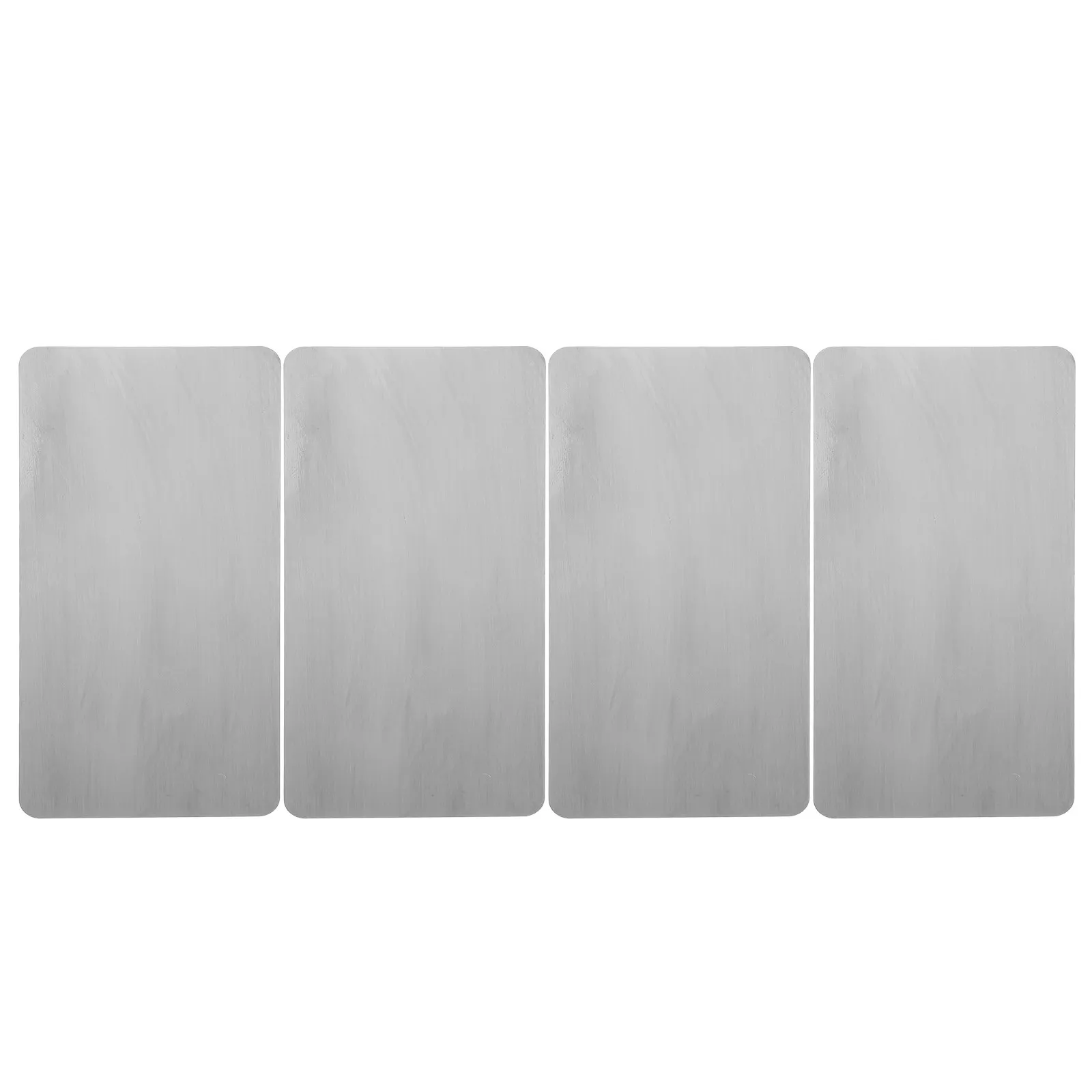 4Pcs Stainless Steel Blanks Blank Metal Table Signs Polished Plates for DIY Catering Restaurant Bar Table Markers