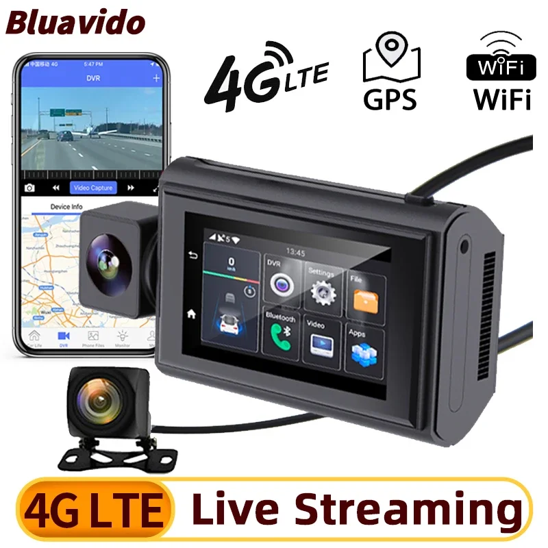 4G ADAS Android 10 Dash Cam GPS Navigation FHD 1080P Car Video Camera Recorder With CarAssist APP 24 Hours Remote Live Streaming