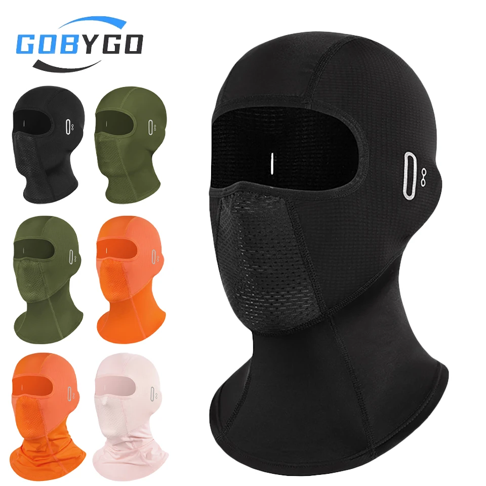 

GOBYGO Full Face Cycling Mask Ice Silk Summer Outdoor Sports UV Protection Breathable Quick Dry Balaclava Outdoor Sports Camping