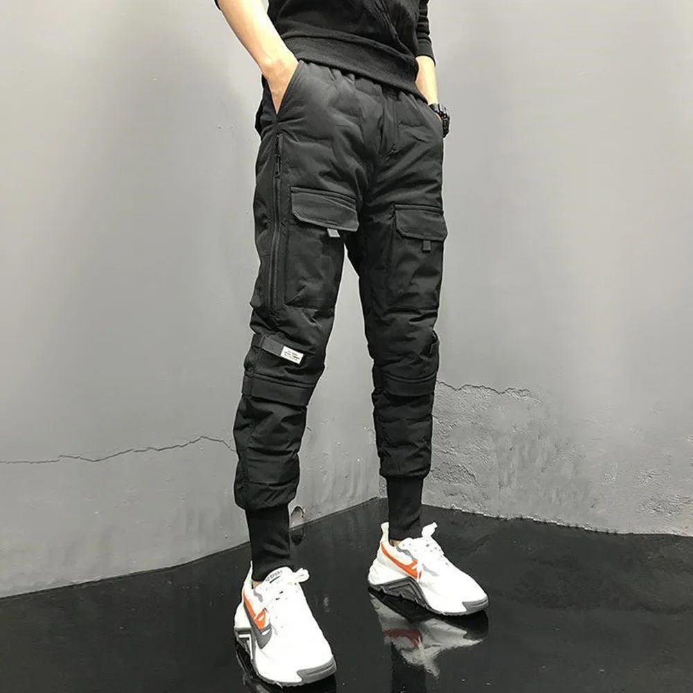 Mens Workwear Cotton Thickened Cuffed Trousers Jogging Streetwear Simple Versatile Casual Warm Comfort Cuffed Trousers 2024 New