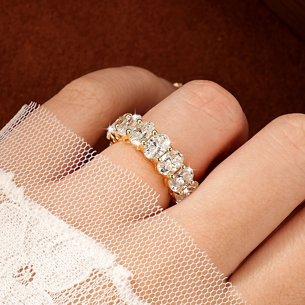 Lnngy 정품 4x6mm 타원형 컷 모이사나이트 이터 - Lab Grown Diamond Ring 14K Gold 리뷰 및 가격