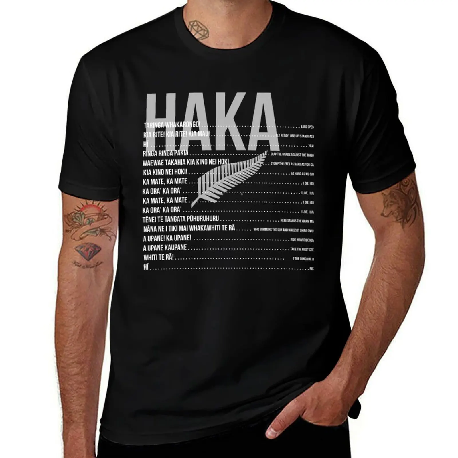 

Haka Translation New Zealand T-Shirt t shirts for man cotton funny t shirts man man t shirts high quality luxury brand T-Shirt