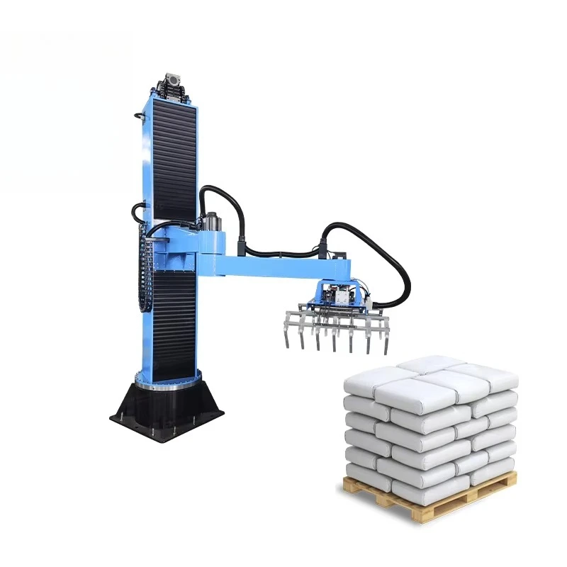 25kg 50kg Full Automatic Column Arm Single Column Bags Palletizer Robotic Rotary Bag Palletizing Machine