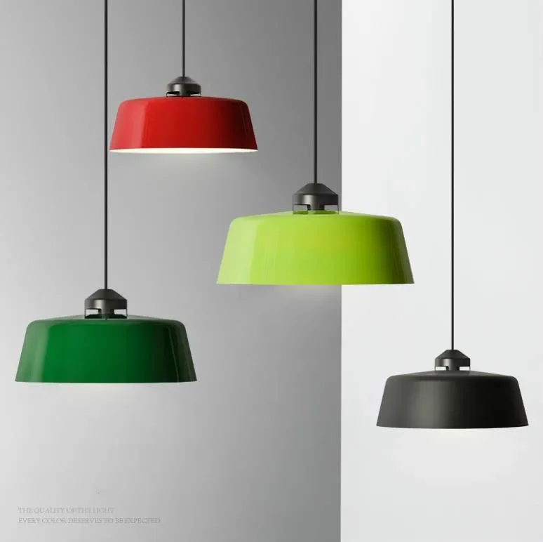 Nordic postmodern led dining Pendant lamp Denmark macarone aluminum paint lamps creative personality clothing store Chandelier
