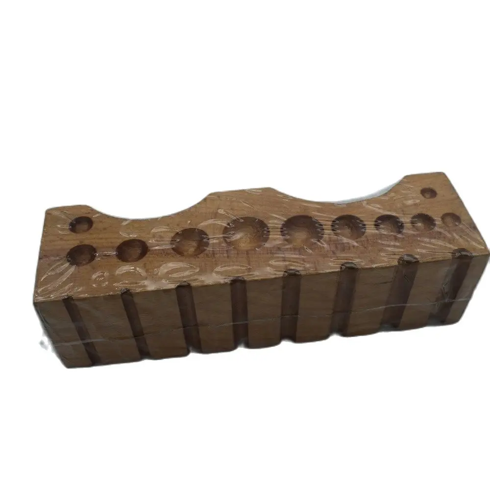 Wood Forming Block Grooved Channels Jewelry Wooden Cube Dapping Doming Cavity