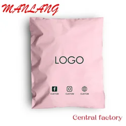 Custom  Custom Printed Pink Plastic Packaging Shipping Postage Poly Mailers Polymailer Mailing Bags For Clothes