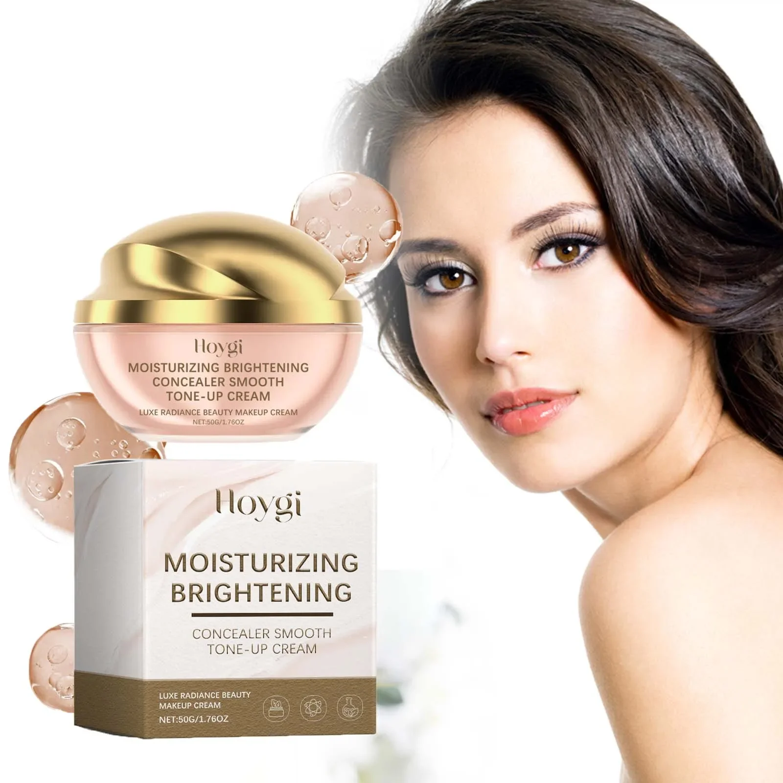 

Hydrating BB Cream Concealing Imperfections Natural Glow Cover up Blemishes Pimples Moisturizing Nude Makeup for Lazy Skincare