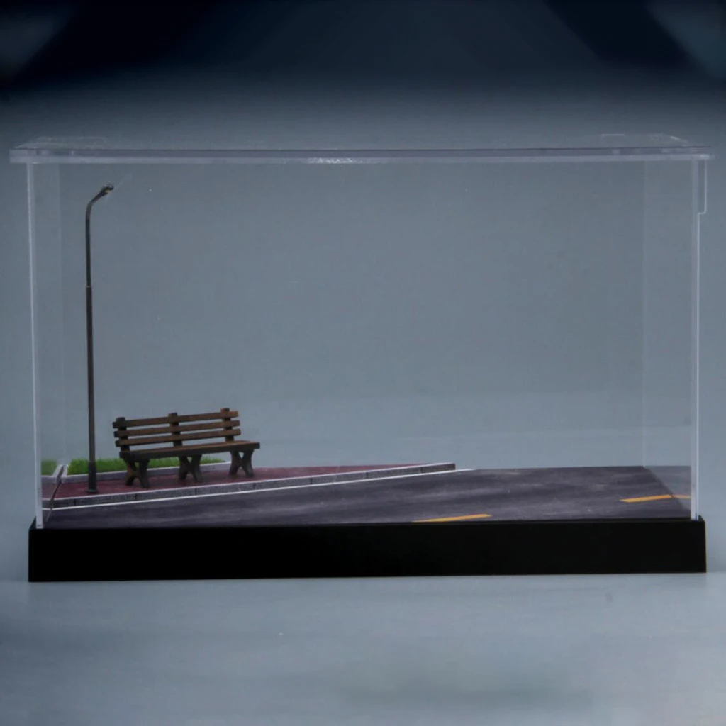 

Model Car Display Case Parking Lot Scene Figure Table Decor Need to Assemble
