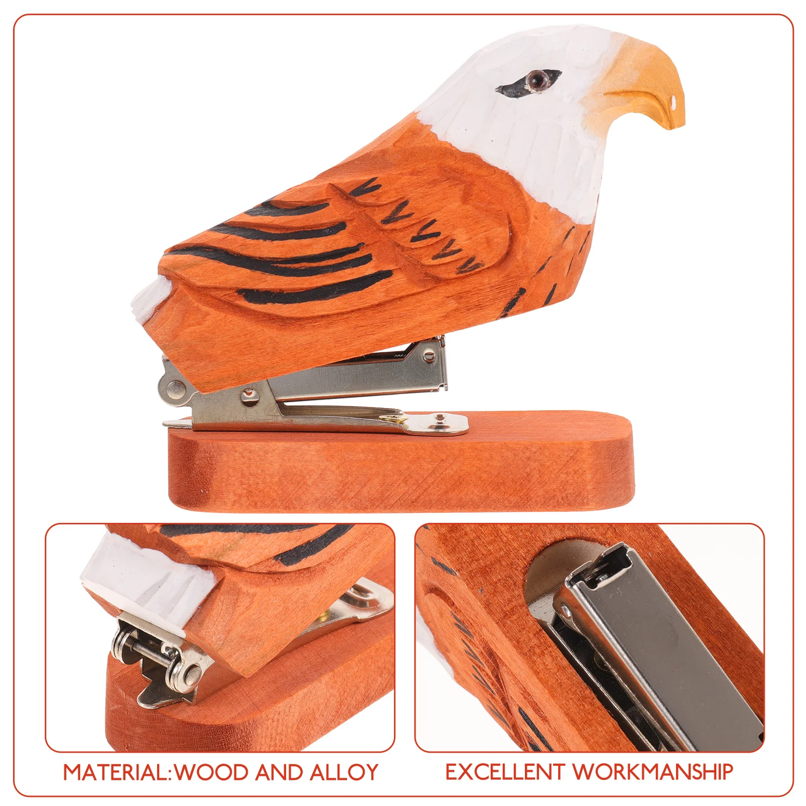 

Cute Animal Wooden Desk Accessories Multi- School Supplies Decorative Stapler For Adults Stylish Wood