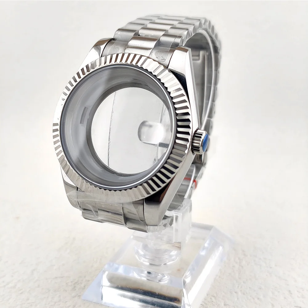 36 MM 39 MM 41 MM Kast Miyoda 8285 Horloge 904L roestvrijstalen band Sapphiremirror en roestvrijstalen kastaccessoires voor 8285 MOVT