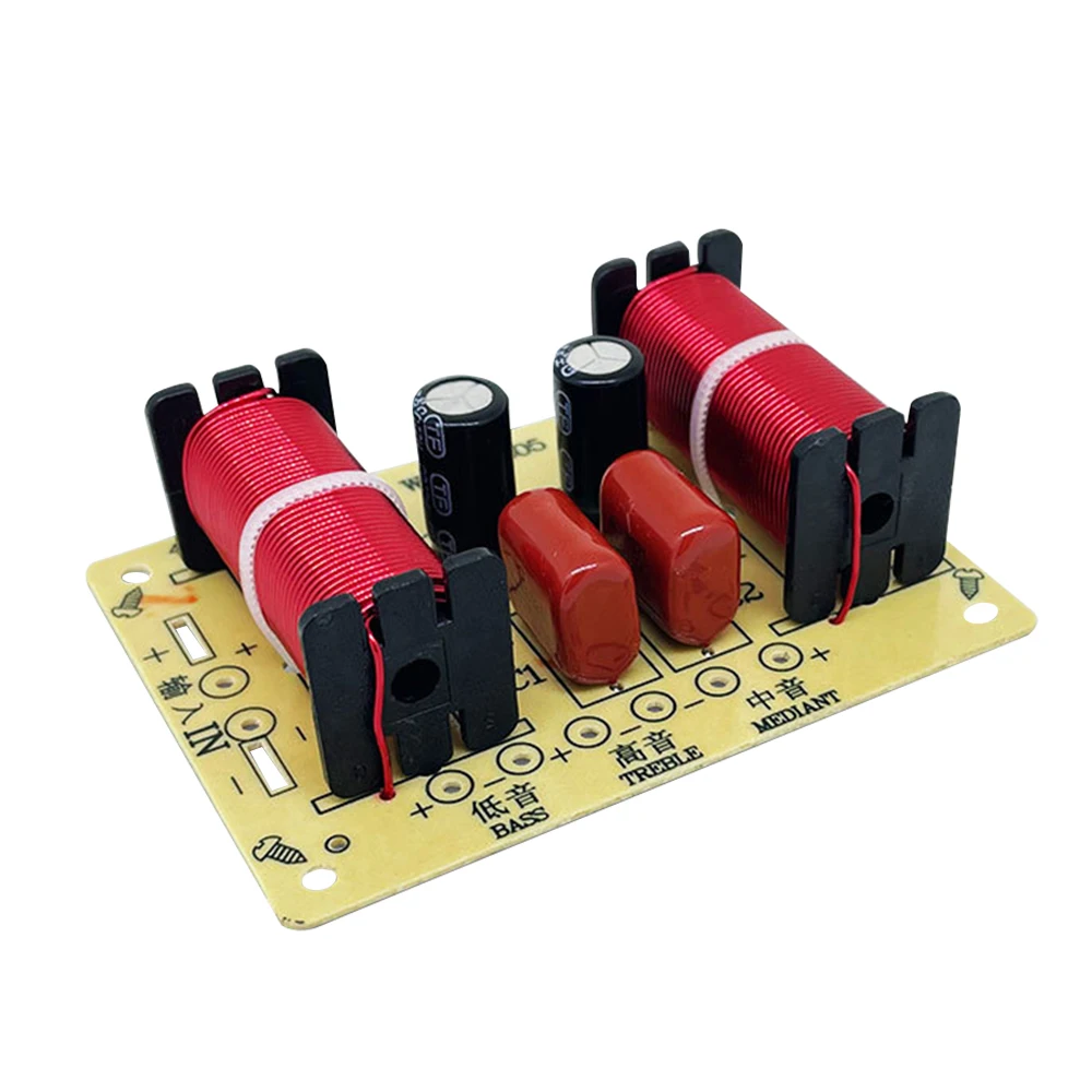 150W 3 Way HiFi Speaker Frequency Divider Audio Crossover Filter Treble Alto Bass Frequency Divider for Professional or Home Use