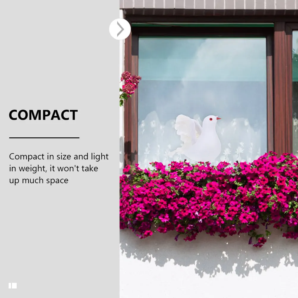 

4Pcs Simulation Dove Decor Compact Lightweight Perfect Gifts Kids Toys Realistic Details Outdoor Garden Decoration
