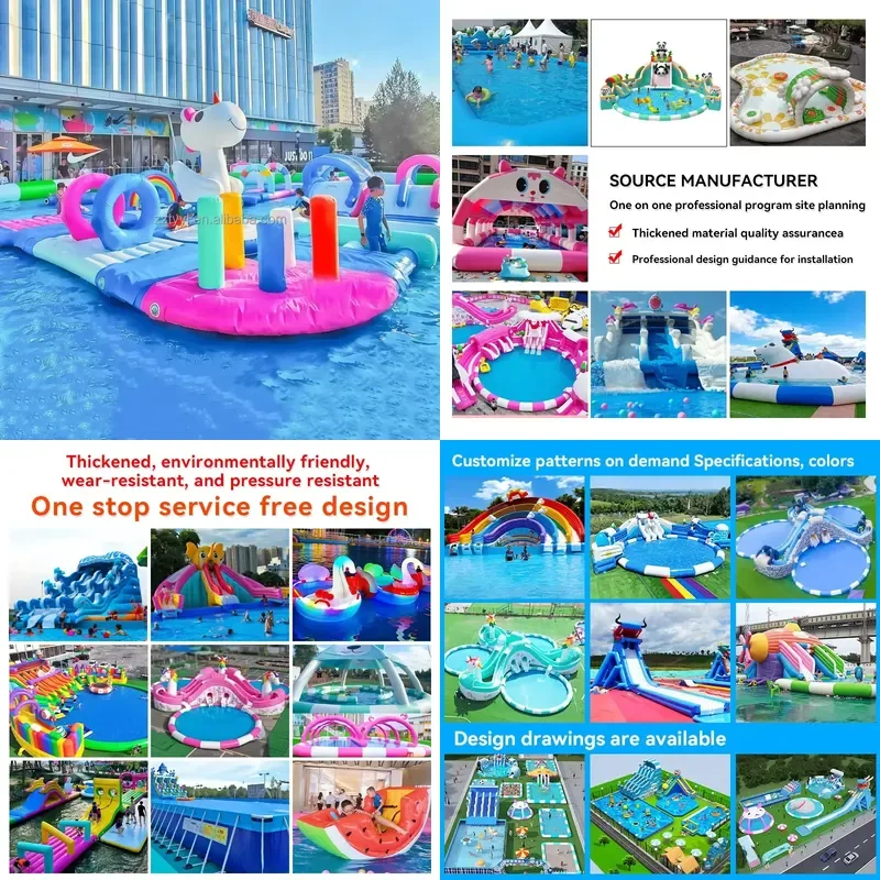 Commercial Adults Inflatable Water Obstacle Course Family-Friendly Kids Floating Challenge Game for Water Parks and Beaches