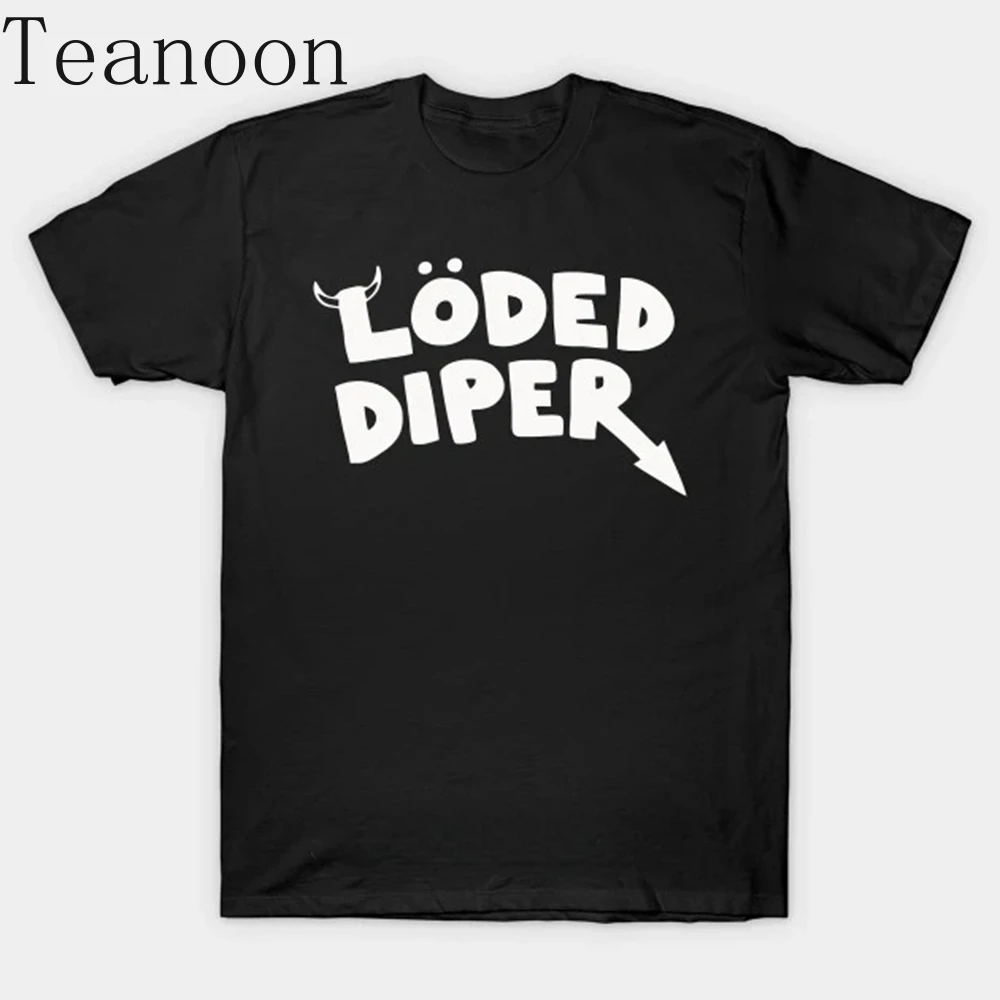 Teanoon Funny Clothes LODED DIPER DIARY OF A WIMP KID Printed T-shirt Tops Men Women Summer Comfortable Tops Unisex Streetwear