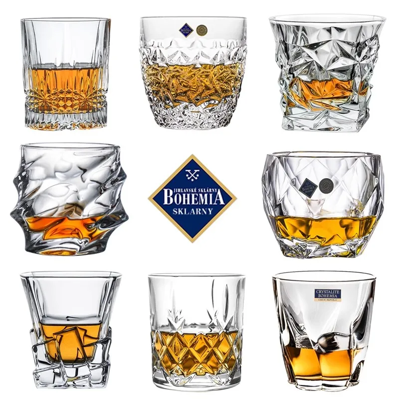 

Crystal Glass Layer upon Layer Cup Whiskey Cup Ocean Tumbler Beer Mug Liquor Spirits Cocktail Square home garden drinkware
