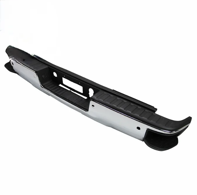 Original Steel Chrome Rear Bumper for Chevrolet Silverado 14-18 rear bumper with sensor hole w/ step side