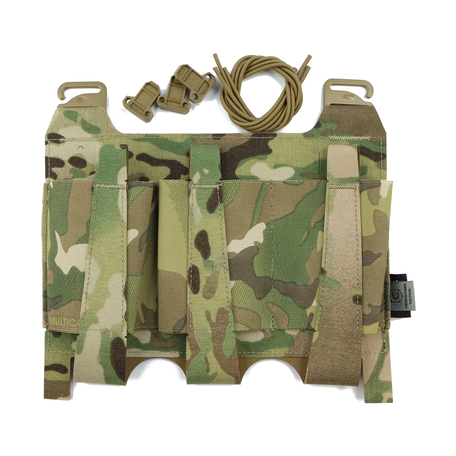 TW-M087 TwinFalcons Tactical Ferro Style TEAR Triple Elastic AR Front Flap 556 Mag Airsoft Wargame Multicam FOG GBRS