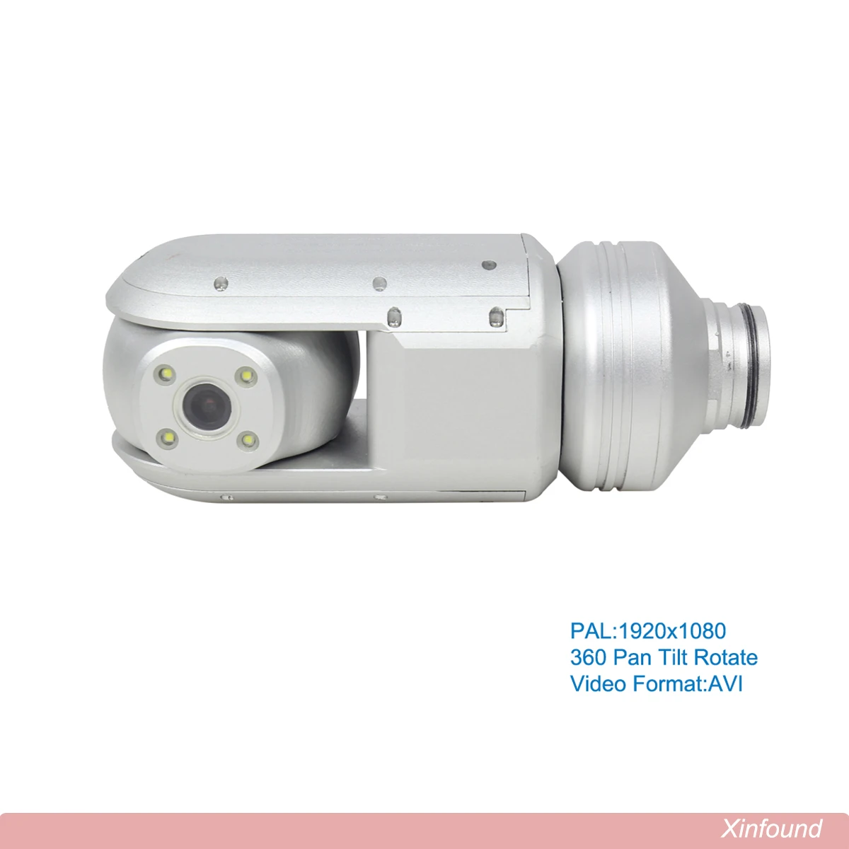 360 Pan Tilt Rotate FHD PAL1920x1080 65mm C65PTF Pipe Drain Sewer Duct Video Inspection Camera System DVR 9mm 60m Cable