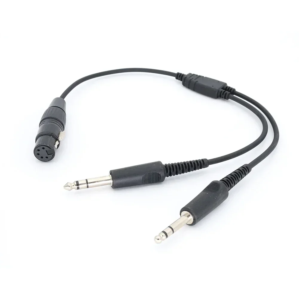 

For Airbus XLR To GA Dual Plug 5 Pin Headset Adapter Cable Aviation Headphone Cable Earphone Accessories