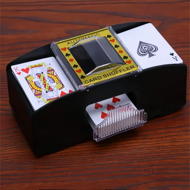 

2/4/6 Decks Automatic Poker Shuffling Machine Games Poker Sorter Machine Dispenser For Travel Home Festivals Battery Operate