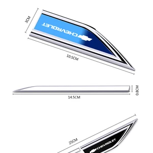 2 pcs Metal Sticker 3D Car Body Emblem Decal Decalque for Chevrolet Cruze Captiva Suburbana Camaro Malibu Silverado 8 Main Sales Chevrolet emblem - №4