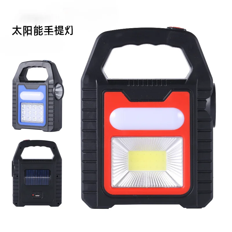 Outdoor Night Camping Solar Strong Light Portable LED Beads Dual Use Three speed Outdoor Emergency USB Camping Light