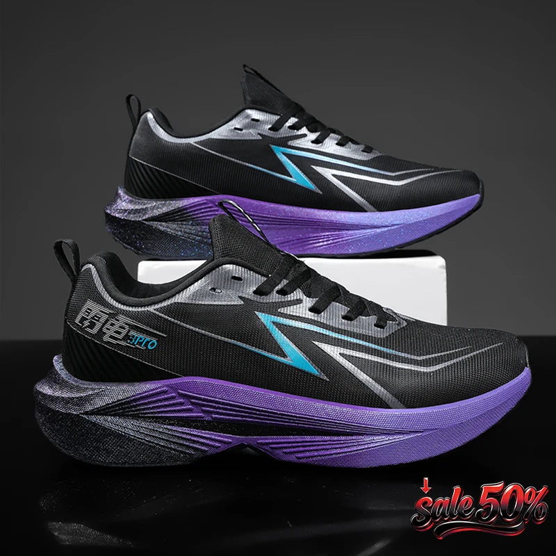 

2026 Air Cushion Jogging Shoes Running Shoes Carbon Board Marathon Men Sports Breathable Lightweight Women's Nonskid Sneakers