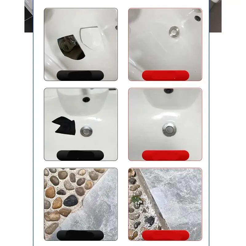 100g Tile Repair Agent AB Adhesive Ceramic Repair Glue Marble Floor Tile Toilet Washbasin Repair Glue Crack Repair Caulk Glue