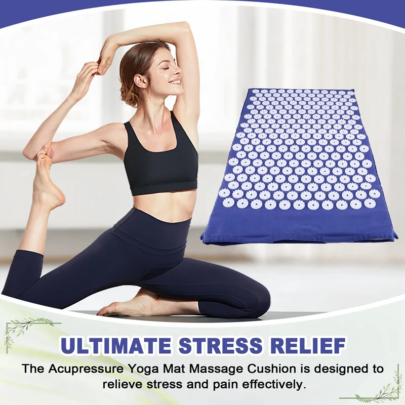 

Acupressure Yoga Mat Massage Cushion Acupressure Mat Relieve Stress,B HOT SALE
