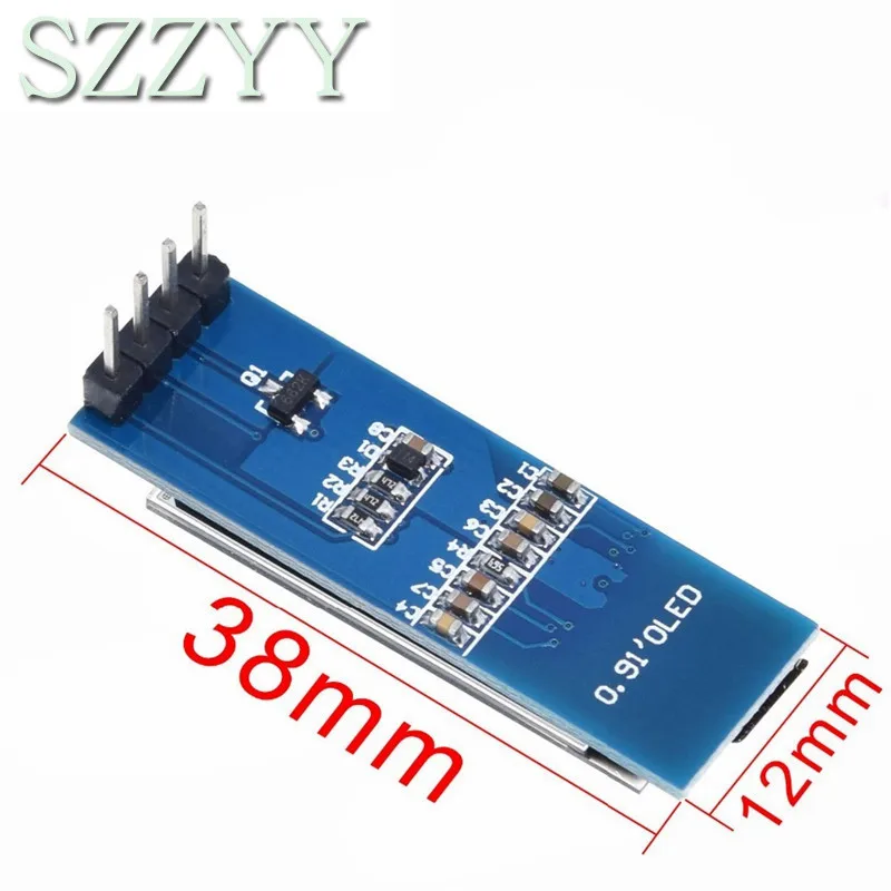 1pcs 0.91 inch OLED module 0.91" white blue OLED 128X32 OLED LCD LED Display Module 0.91" IIC Communicate