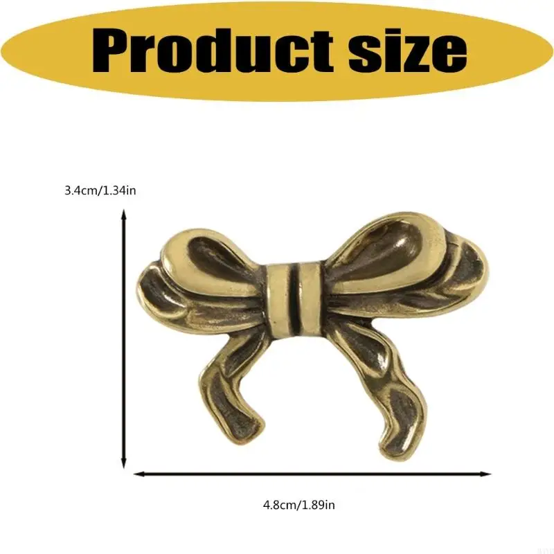 Antique Brasses Bows Tie Handles Unique Bows Cabinet Knob Bowknot Cabinet Knob Dresser Handles For Stylish Home And Office M4YD