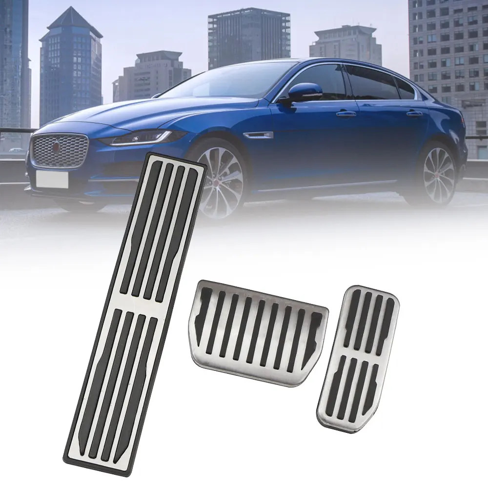 

Stainless Steel Car Foot Rest Pedal AT Pedals Cover for Jaguar XE XF E-Pace F Pace Range Rover Velar 2016-2019 LHD Accessories